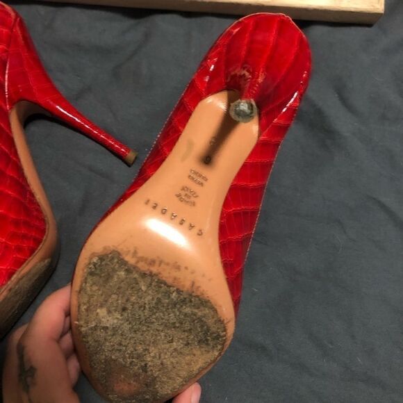 [casadei] reptile d’orsay peep toe pumps EUC - Picture 4 of 8